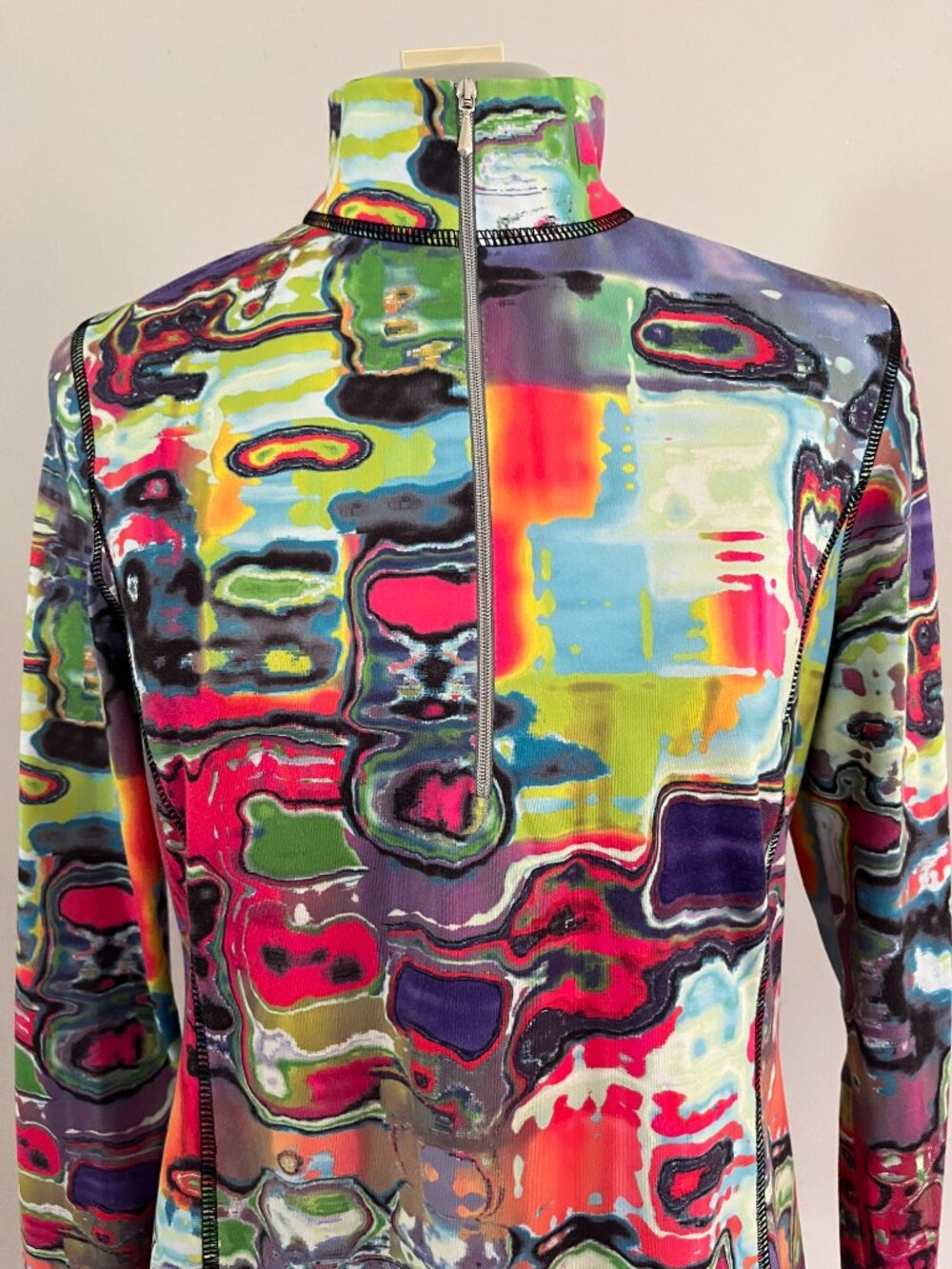 Sno Skins Sz L Microfiber Quarter Zip Top Multicolor Base Layer USA - Picture 5 of 7